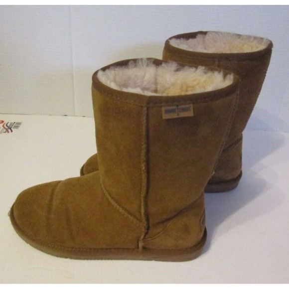 Minnetonka Olympia Brown Suede Sheepskin Boots Womens Size 10 - Picture 7 of 8